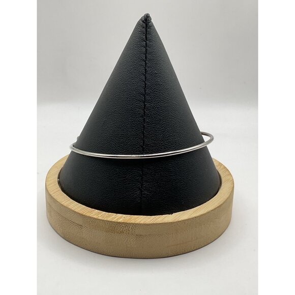 Woman Of Faith Silver-Tone Adjustable Bangle Bracelet With Heart & Cross Charms - Picture 3 of 4